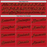 Custom Red Red-Black Authentic Baseball Jersey