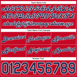 Custom Red White Pinstripe Navy-White Authentic Basketball Shorts