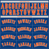 Custom Royal Orange-White Authentic Baseball Jersey