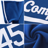 Custom Royal Gold-White Authentic Throwback Rib-Knit Baseball Jersey Shirt