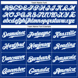 Custom Royal White Pinstripe White-Light Blue Authentic Baseball Jersey