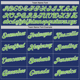 Custom Stitched Royal Neon Green-White Sports Pullover Sweatshirt Hoodie