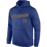 Custom Stitched Royal Royal-Old Gold Sports Pullover Sweatshirt Hoodie