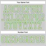 Custom Gray Gray-Neon green Authentic Throwback Basketball Jersey