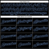 Custom White Black-Light Blue Authentic Split Fashion Basketball Jersey