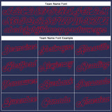 Custom White Navy-Red Authentic Split Fashion Basketball Jersey