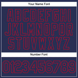 Custom White Navy-Red Authentic Split Fashion Basketball Jersey