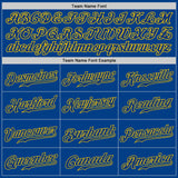 Custom White Royal-Gold Authentic Split Fashion Baseball Jersey