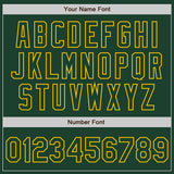Custom White Green-Gold Authentic Split Fashion Baseball Jersey