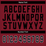 Custom Cardinal Black-White Split Fashion Football Jersey