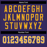 Custom Purple Gold-White Split Fashion Football Jersey