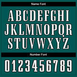 Custom Midnight Green White-Black Split Fashion Football Jersey
