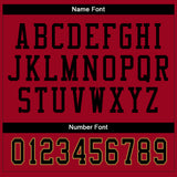 Custom Red Black-White Split Fashion Football Jersey