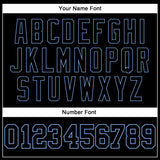 Custom White Black-Light Blue Authentic Split Fashion Baseball Jersey