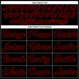 Custom White Black-Red Authentic Split Fashion Baseball Jersey