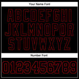 Custom White Black-Red Authentic Split Fashion Baseball Jersey