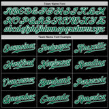 Custom Black Kelly Green-Pink Authentic Split Fashion Baseball Jersey