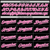 Custom Black Pink-Purple Authentic Split Fashion Baseball Jersey