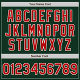 Custom Green Red-Gray Authentic Split Fashion Baseball Jersey