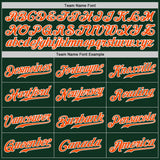 Custom Green Orange-Gray Authentic Split Fashion Baseball Jersey