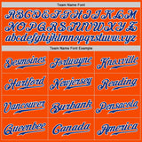 Custom Orange Royal-White Authentic Split Fashion Baseball Jersey