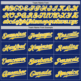 Custom Royal Gold-Light Blue Authentic Split Fashion Baseball Jersey
