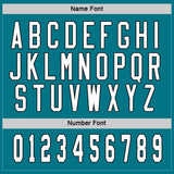 Custom Teal White-Black Hockey Jersey