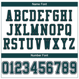Custom White Midnight Green-Black Mesh Authentic Football Jersey