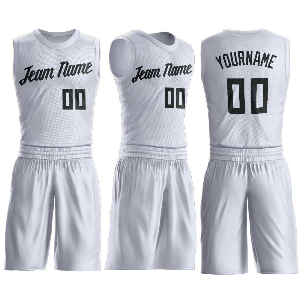 Custom Pink White Round Neck Sublimation Basketball Suit Jersey