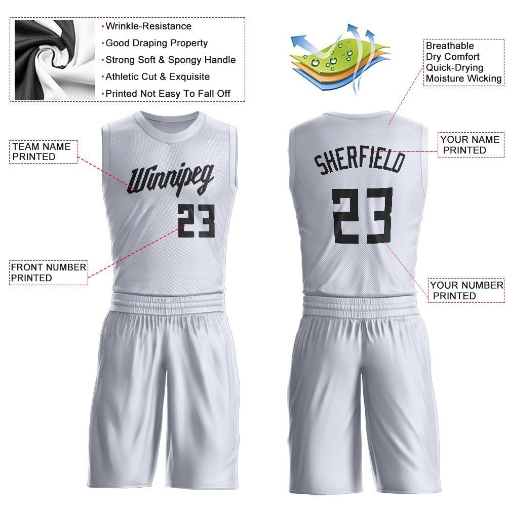 Custom Pink Light Blue Black-White Round Neck Sublimation Basketball Suit  Jersey Discount