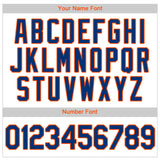 Custom White Royal Pinstripe Royal-Orange Authentic Baseball Jersey