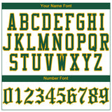 Custom White Kelly Green Pinstripe Kelly Green-Gold Authentic Baseball Jersey