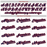 Custom White Red-Navy Authentic Baseball Jersey