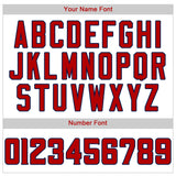 Custom White Red-Navy Authentic Baseball Jersey