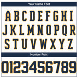 Custom White Navy-Gold Performance T-Shirt