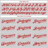 Custom White Red Pinstripe Red-Black Authentic Baseball Jersey