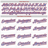 Custom White Light Blue Pinstripe Light Blue-Red Authentic Baseball Jersey