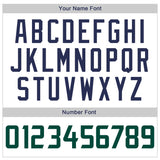 Custom White Hunter Green-Navy Authentic Throwback Basketball Jersey