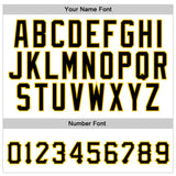 Custom Stitched White Black-Gold Sports Pullover Sweatshirt Hoodie