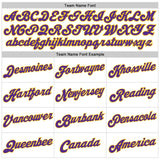 Custom White Purple Pinstripe Purple-Gold Authentic Basketball Jersey