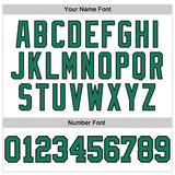 Custom White Kelly Green Pinstripe Kelly Green-Black Authentic Basketball Jersey
