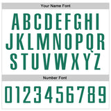 Custom White Kelly Green-Gray Authentic Baseball Jersey