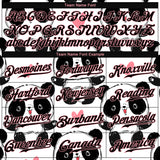 Custom White Black-Pink 3D Pattern Design Pandas Authentic Baseball Jersey