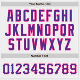 Custom White Purple-Pink Authentic Baseball Jersey